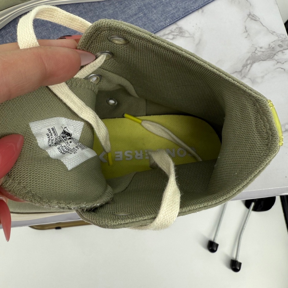 Converse Chuck Taylor All Star High Top Olive Green Sneakers 10 Retro Streetwear - Picture 5 of 8